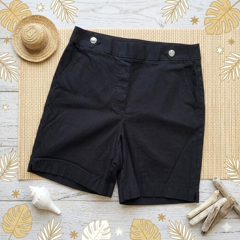 Little Black Shorts Your Wardrobe Needs! Rafaella Stretch Bermuda Shorts Size 6
